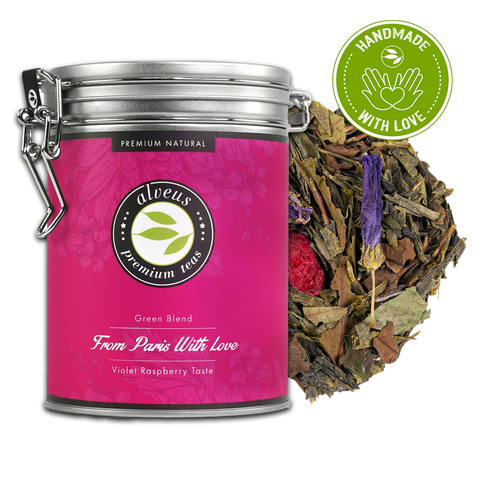 From Paris with Love | Green Blend - Violet Raspberry Taste | 100g Dose von alveus