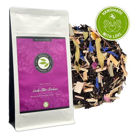 Lady Star Deluxe | Black Blend - Bergamot-Orange-Lemon Taste | 100g Ziptüte von alveus