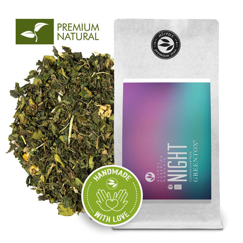 Night | Green Tea Fruit Herbal Blend - Coconut-Lime Taste | 100g Ziptüte von alveus